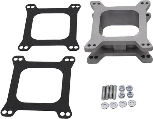 2" Tall Aluminum Carb Spacers Open 4 Barrel Square Carb Carburetor