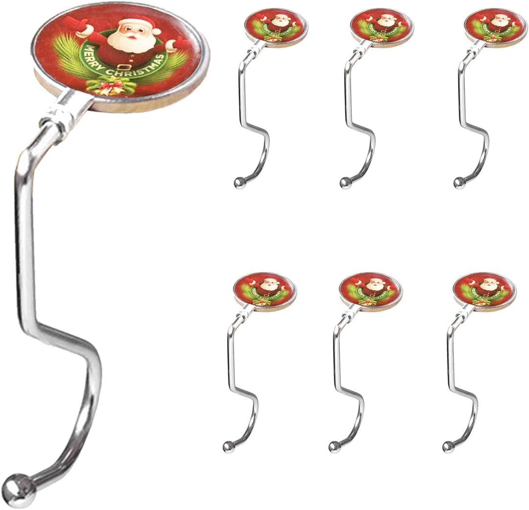 Christmas Stocking Holders Hooks for Mantle Hooks Hanger Christmas Safety Hang Grip Stockings Clip for Christmas Party Decoration, Set of 6