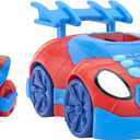 Jazwares Spidey and His Amazing Friends 2 n 1 Web Strike Feature Vehicle - Must-Have Toy for All Fans