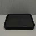 ZOENHOU 10 Pack 16 x 12 Inch Plastic Fast Food Tray, Rectangular Cafeteria Trays Food Serving Tray Bulk, Large Restaurant Lunch Trays for Serving Food Home Restaurant Dinning Room Organization, Black