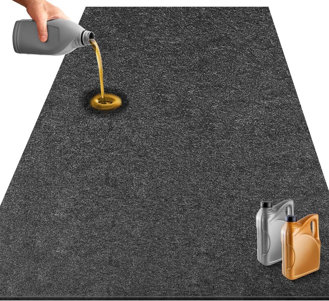 Garage Floor Mats for Under Car,6.6x8.5 FT Oil Spill Mat,Oil Absorbent Golf Cart Parking Mat,Protect Floors from Oil Drips, Spills, Stains and Splatters