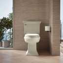 KOHLER 4636-RL-96 Cachet ReadyLatch Elongated Toilet Seat Slow Close Soft Close, Toilet Seat Quiet Lid, Contoured Grip-Tight Bumpers Installation Hardware, Apartment Essentials, Biscuit
