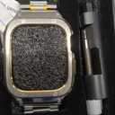 MioHHR Stainless Steel Watch Band with Case Compatible with Apple Watch Ultra3/2/1 Series 11 10 9 8 7 6 5 4 3 2 1 SE3/2/1, Metal Strap with Protective Cover for iWatch 49/46/45/44/42/41/40/38mm Men (Silver&Gold)