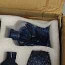 Glass Bud Vases Set of 32 - Blue Assorted Small Mini Glass Vases for Flowers, Crystal Vintage Vase Set, Bulk Centerpieces for Table Dcor, Wedding, Home and Events (Blue, 32 Pcs)