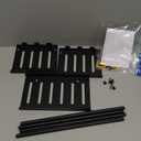 Towel Racks for Bathroom, 3 Tier Metal Towel Holder, with Shelf & 6 Hooks, 29 inch Wall Mounted Towel Storage, 6 Large Bath Towels Capacity,Small Bathroom Towel Rack for Rolled Towels, Black