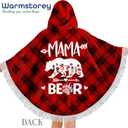 Warmstorey Poncho Wearable Blanket Mama Hooded Blanket Birthday Gift for Mom  Cozy Gift from Daughter, Son, Or Husband
