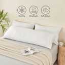 BEDELITE Body Pillow Cover, Rayon Made from Bamboo, Cooling Body Pillow Pillowcase for Hot Sleepers and Night Sweats, Breathable & Silky Soft Full Long Pillow Case Cover (White, 20x54 Inches)