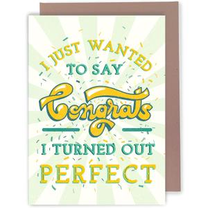 2 x Sleazy Greetings Funny Mothers Day Card From Daughter Son | Fathers Day Adult Humor Birthday Card for Mom | Humorous Mothers Fathers Day Appreciation | Turned Out Perfect