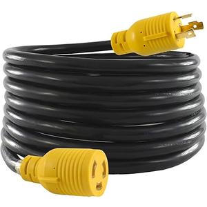 S7 25FT 30 Amp Generator Cord 3 Prong,NEMA L5-30P to L5-30R 3-Prong 125V Heavy-Duty Generator Extension Cord