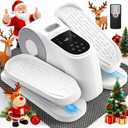 VIVURN 028 Under Desk Elliptical 12 Speed 5 Modes Motorized Leg Exerciser While Sitting for Seniors As Seen on TV Low Impact Electric Pedal Exerciser with Non-Slip Mat Quiet for Home and Office (White)