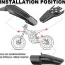 Surron Front Rear Fender Set,3pcs Shock Front Rear Mud Guard For Sur Ron Light Bee Segway X/S X260 X160 Imitation Carbon Fiber