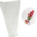 100 Pcs Transparent Flower Packaging Bags - Suitable for Flower Shop, Mall - 18X13