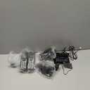 Panasonic Cordless Phone with Answering Machine, Advanced Call Block, Bilingual Caller ID and High-Contrast Display, Expandable System with 2 Handset Cordless Telephones - KX-TGD832M (Metallic Black)