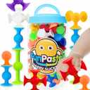 Suction Bath Toys for Baby, 24 Piece Starter Set Suction Cup Toys Stocking Stuffers Preschool Sensory Fidget Toys for Toddlers 1-3 4-8 | No Hole Bath Toy | BPA Free (Large)