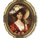 SIMON'S SHOP Vintage Picture Frames 11x14, Gold 11x14 Picture Frame for Wall, Antique Frames for 11 by 14 Photo, Oval Gallery Wall Frame