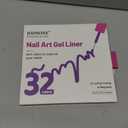 JODSONE Gel Polish Nail Art Gel Liner Set 32 Colors Orange Grey Pink Green Blue White Black Need U V Lamp Cured with Thin Brush Valentines Gifts for Women