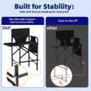 Folding Makeup Chair with Folding Tabletop Storage Bags for Makeup Artists, 44.9 inch