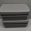 IRIS USA 3 Qt. Plastic Craft Storage Container Bins with Lids, 4 Pack, Small Art & Office Supply Organizer Tote, Sensory Bins & Boxes for Home & University, Stackable, Secure Latch Buckles, Gray
