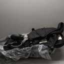 Baby Stroller, 2-in-1 Reversible Toddler Seat with Lie-Flat Mode, Foldable Infant Stroller with Canopy, One Button Brake, Adjustable Handle, Newborn Pushchair (Black B)