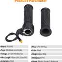 20X Full Twist Throttle for Ebike, WuXing 12V-72V Throttle Grip for Ridstar Q20, with 3 PIN Male Waterproof Connector, E-Scooter Motorcycle Speed Accelerator for 22.2mm Handlebar