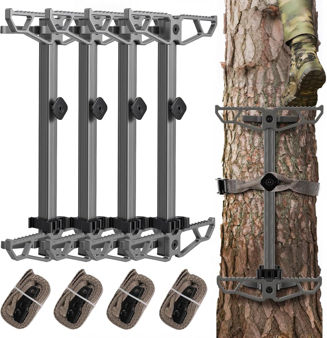 Climbing Sticks for Hunting,17.5" Lightweight Aluminum Non-Slip Climbing Sticks,Stackable and Bundled for Easy Portability,Suitable for Tree Stands,Branch Pruning,and Climbing Training