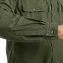 MAGCOMSEN Men's UPF 50+ Sun Protection Shirts, Button Down Long Sleeve Shirt for Hiking, Fishing, Safari Army Green, Large