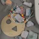 Baby Activity Cubes for Kids,Toddler Activity Cubes&Activity Center Table with Wooden Bead MazesMini Toy Car,Gears&Blocks|Wooden Desk Play Table as Montessori Toy for 1 Year Old Boy Girl