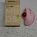 Wireless Trackball Mouse, Bluetooth Ergonomic Rollerball - Rechargeable Multi-Device USB/Bluetooth Connection, Thumb Control Compatible for Mac/Android/Windows Computers, Pink