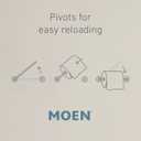 Moen Align Brushed Nickel Pivoting Wall Mounted Modern Toilet Paper Holder, YB0408BN