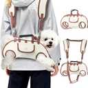 Hands Free Dog Backpack Carrier for Small Dogs, Yorkie Shoulder Carrier Sling Backpack Carriers Dog Lift Harness Portable Breathable Pet Carrier Backpack for Small Puppies (L, 14.3-19.8lbs)