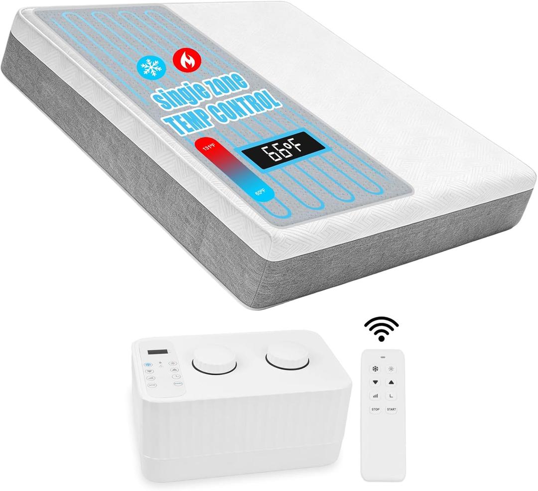 Water-Cooled Heating Mattress with Remote Control, Suitable for Those who Sweat at Night, enhances the Cool Sleep Experience, with a Temperature Range of 60F to 131F (Size 80 * 180CM)
