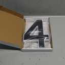 ISUNMEA 9 Inch Solar Lighted House Numbers for Outside, Light Up Waterproof LED Address Numbers Signs for Houses, Large Personalized Illuminated Exterior Modern House Numbers Light (4-Black, 9IN)