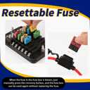 20 Amp Reset Fuse Circuit Breaker E39 Low Profile ATC/ATO Fuse 5 Packs 20A 12V-28V for Car Marine SUV Boat