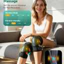 Cordless Knee Massager with Heat, 360All-around Vibration, Graphene Heating Pad for Knee, Rechargeable Multi Modes Large-size Range for Athletes Housewives Elders, Gifts for Men Women Home Office Use