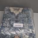 RELEANY Area Rugs 4'x6' Washable Non-Slip, Floral Vintage Distress Print Pattern Medallion Carpet for Living Room Bedroom Dining Room, Dark Blue Vintage