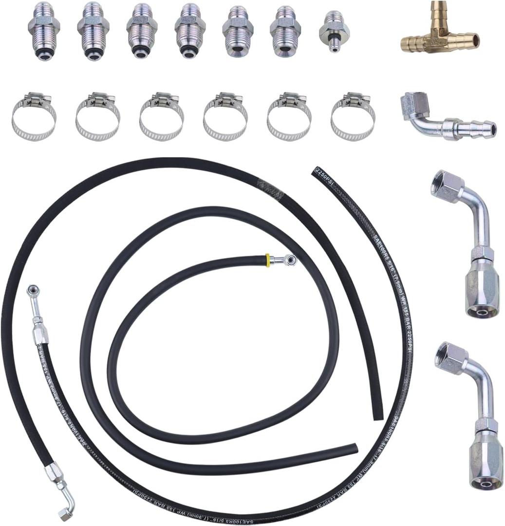 vks Universal Steering Hose Hookup Kit for Hydroboost Power Brake Booster With All Accessories