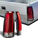 HECASA LED Tail Lights Compatible with 1988-2000 Chevy Silverado GMC Suburban Tahoe Sierra C/K 1500 2500 3500 w/o Bulbs Red Brake Lamps Pair Taillights Replacement for GM2800104 GM2807101