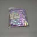 Hiroyuki Iridescent Makeup Bag, 14 inches Cosmetic Bag, Large Capacity Travel Pouch (Face, purple)