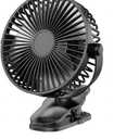 Compact Clip on Fan Battery Operated, 5000mAh 6 Inches Portable Personal Fan for Outdoors, Baby Stroller,Car Seat,Gym - Black