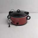 Crock-Pot Large Capacity Versatile Electric Food Slow Cooker Home Cooking Kitchen Appliance with Removable Ceramic Bowl, Red