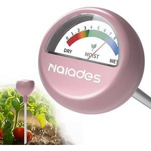 Soil Moisture Meter, Naiades Rose Gold Plant Hygrometer Sensor Water Monitor for Farming Gardening Indoor Outdoor Plants (No Batteries Needed) Rose Gold