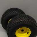 GICOOL (2 Pack) 15x6.00-6 Tubeless Tire and Wheel, 3" Offset Hub, 3/4" Bearing, 4 Ply, 15x6-6 Replacement Riding Lawn Mower Front Tires, Compatible with 100 and 300 Series John Deere Riding Mowers