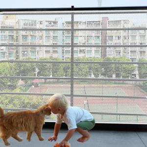 Banister Guard-15ft x 3ft Thick Safety Net for Kids, Pets Balcony Rails, Apartment Cat Stair Guard (White)