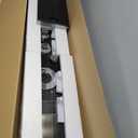 POPFLY Shower Panel Tower System with LED MIST & RAIN Shower Head, 2 Body Jets with LED, Tub Spout and Temperature Display, Water Powered Led Shower Tower Column Stainless Steel, Black