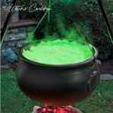 Halloween Decorations - Large Witches Cauldron on 54" Tripod with Lights - Black Plastic Bowl Decor - Hocus Pocus Candy Bucket Decoration for Indoor Outdoor Home Room Porch Yard Lawn Party Outside
