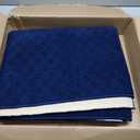 Garland Rug Town Square Navy Blue 3' x 5' Non Slip Area Rug for Living Rooms & Hallways, Stylish & Durable for High-Traffic Areas