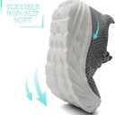 QIJGS Wide Toe Box Platform Sneakers for Women Casual Tennis Shoes Lightweight mesh Shoe (Gray)