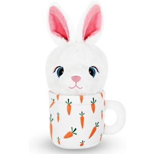 Easter Dog Toys with Squeaker for Large Breed Interactive Dog Chew Toys for Puppies Small and Large Dogs Easter Rabbit Squeaky Dog Easter Gifts Training and Reduce Boredom (Cup Rabbit