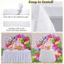 Albassa Polyester Table Skirt for Rectangle Tables Wrinkle Resistant Pleated Ruffle Table Cloth for Banquet, Wedding, Baby Shower, Display Gift Dining Table (White, 6ft, 72in(L) X30in(H))