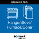 Dormont Safety-Shield 30C-3141-36B Coated Stainless Steel Standard Gas Appliance Connector 5/8 Inch Outer Diameter 1 /2 Inch Inner Diameter, 1/2 Inch MIP & 3/4 Inch MIP, 36 Inches